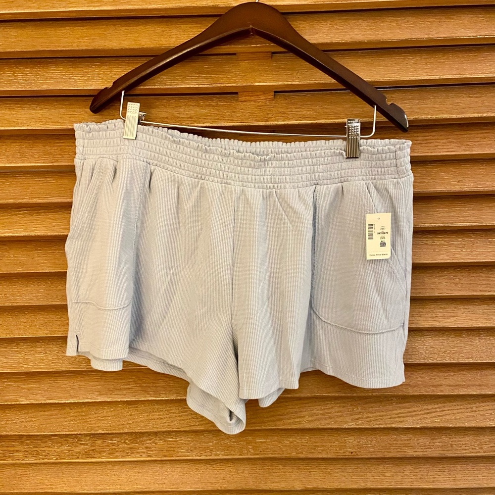 Aerie Waffle Knit Baby Blue Shorts